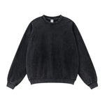 Crew Neck Faded Sweatshirt-INNBLAC Fashion Apparel