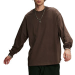 Crew Neck Solid Color Sweatshirt-INNBLAC Fashion Apparel