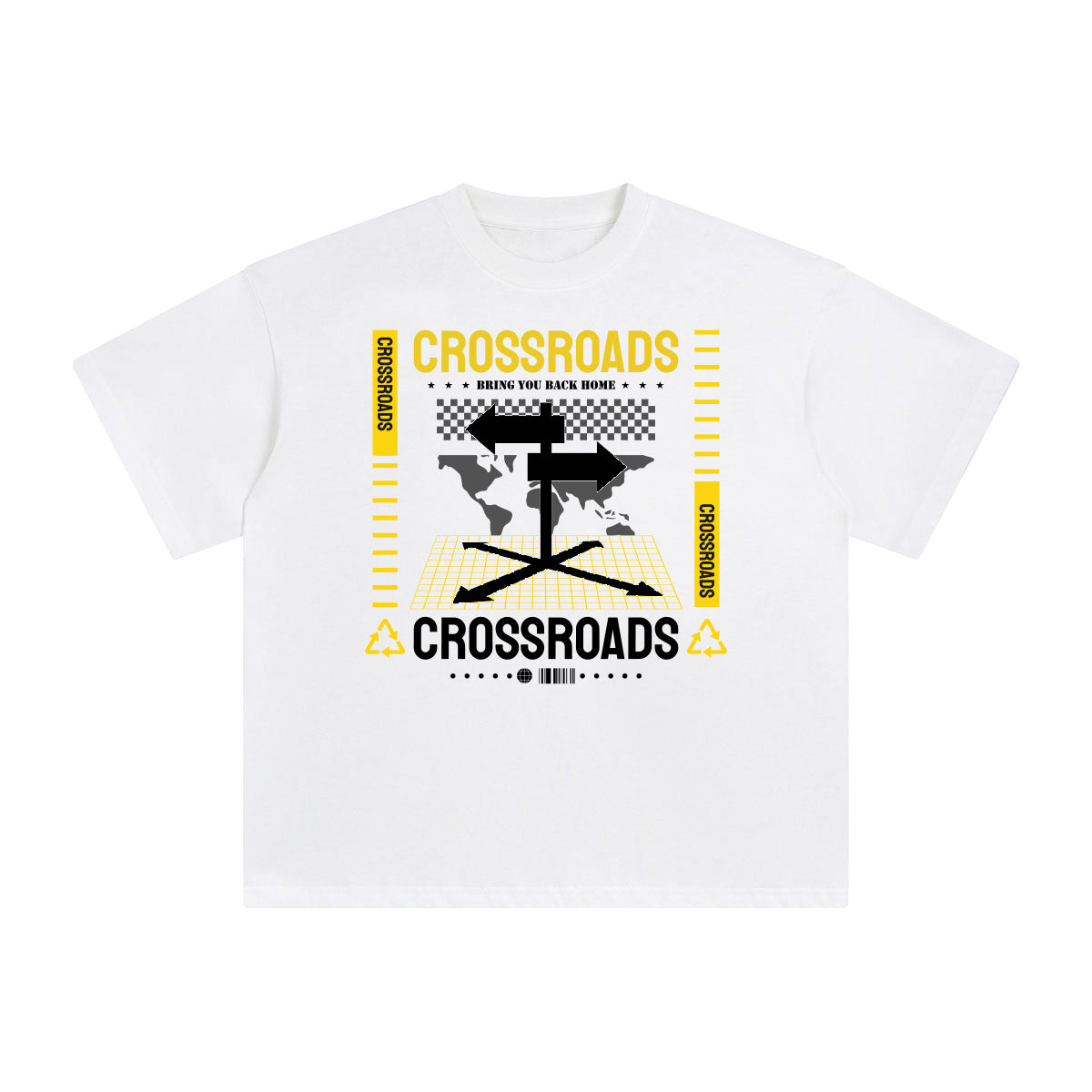 Crossroads Abstract Graphic Tee-INNBLAC Fashion Apparel