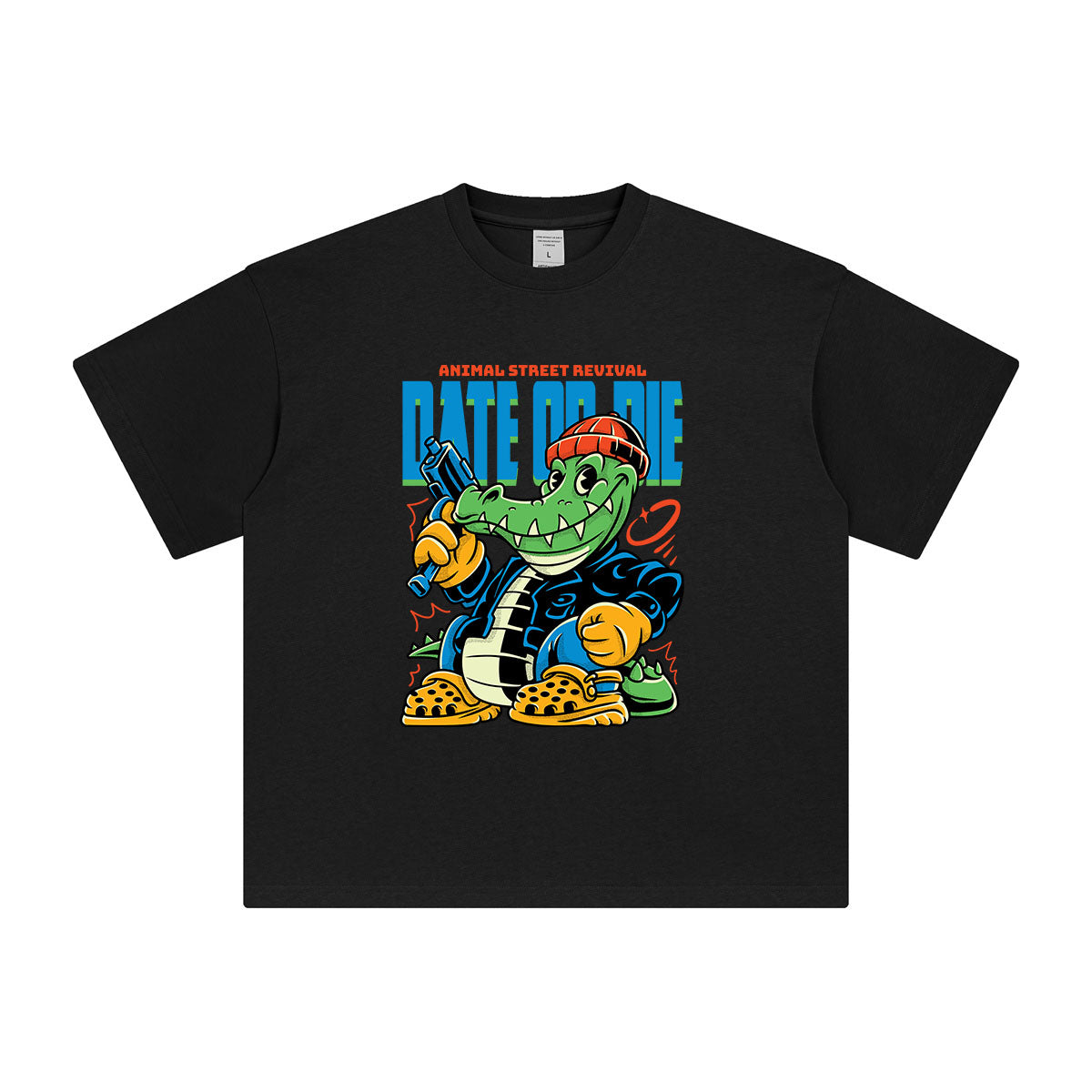 DATE OR DIE Lovely Dinosaur Cartoon Tee-INNBLAC Fashion Apparel
