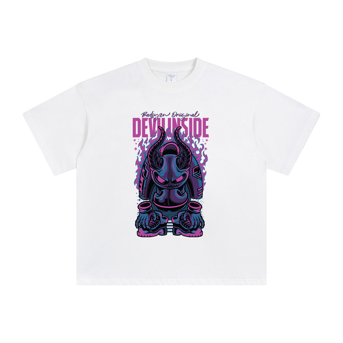 DEVIL INSIDE Streetwear Graphic T Shirt-INNBLAC Fashion Apparel