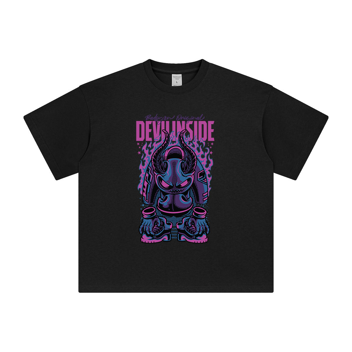 DEVIL INSIDE Streetwear Graphic T Shirt-INNBLAC Fashion Apparel