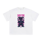 Dark Pink Skull Punk Graphic Tee-INNBLAC Fashion Apparel