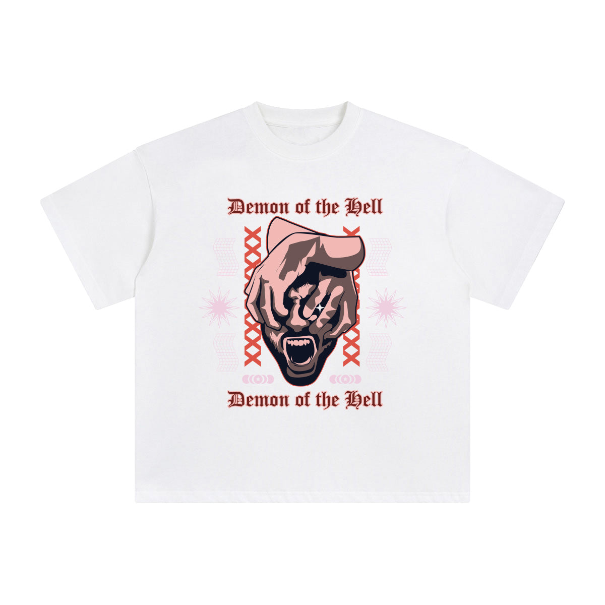 Demon of the Hell Abstract Graphic Tee-INNBLAC Fashion Apparel