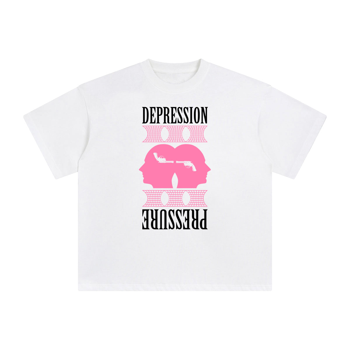Depression Pressure Abstract Graphic Tee-INNBLAC Fashion Apparel