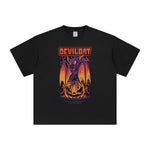Devil Bat Halloween Graphic Tee-INNBLAC Fashion Apparel