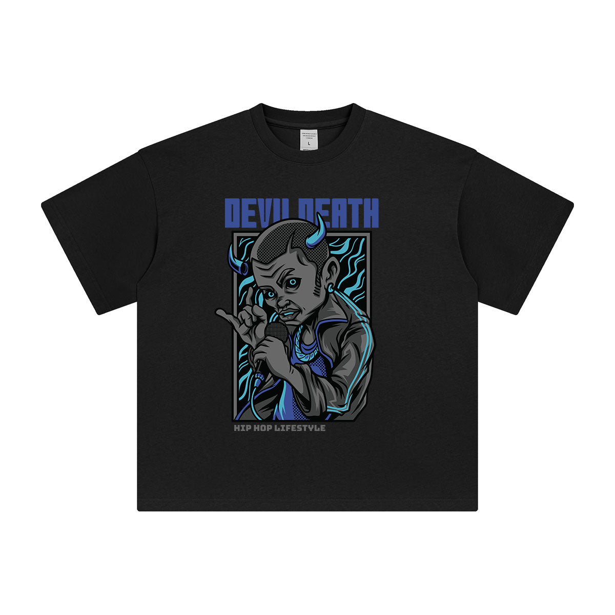 Devil Death Hip Hop Graphic Tee-INNBLAC Fashion Apparel