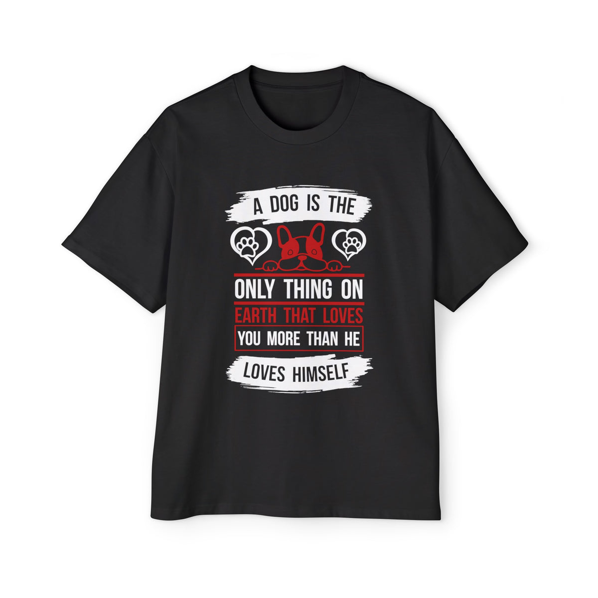Dog & Paw Slogan Graphic Tee-INNBLAC Fashion Apparel