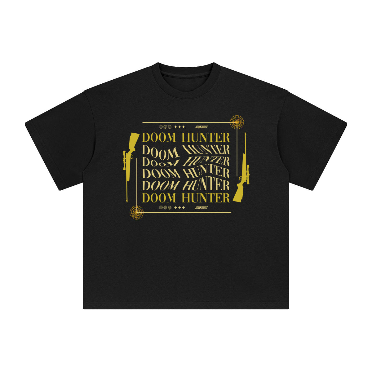 Doom Hunter Abstract Graphic Tee-INNBLAC Fashion Apparel