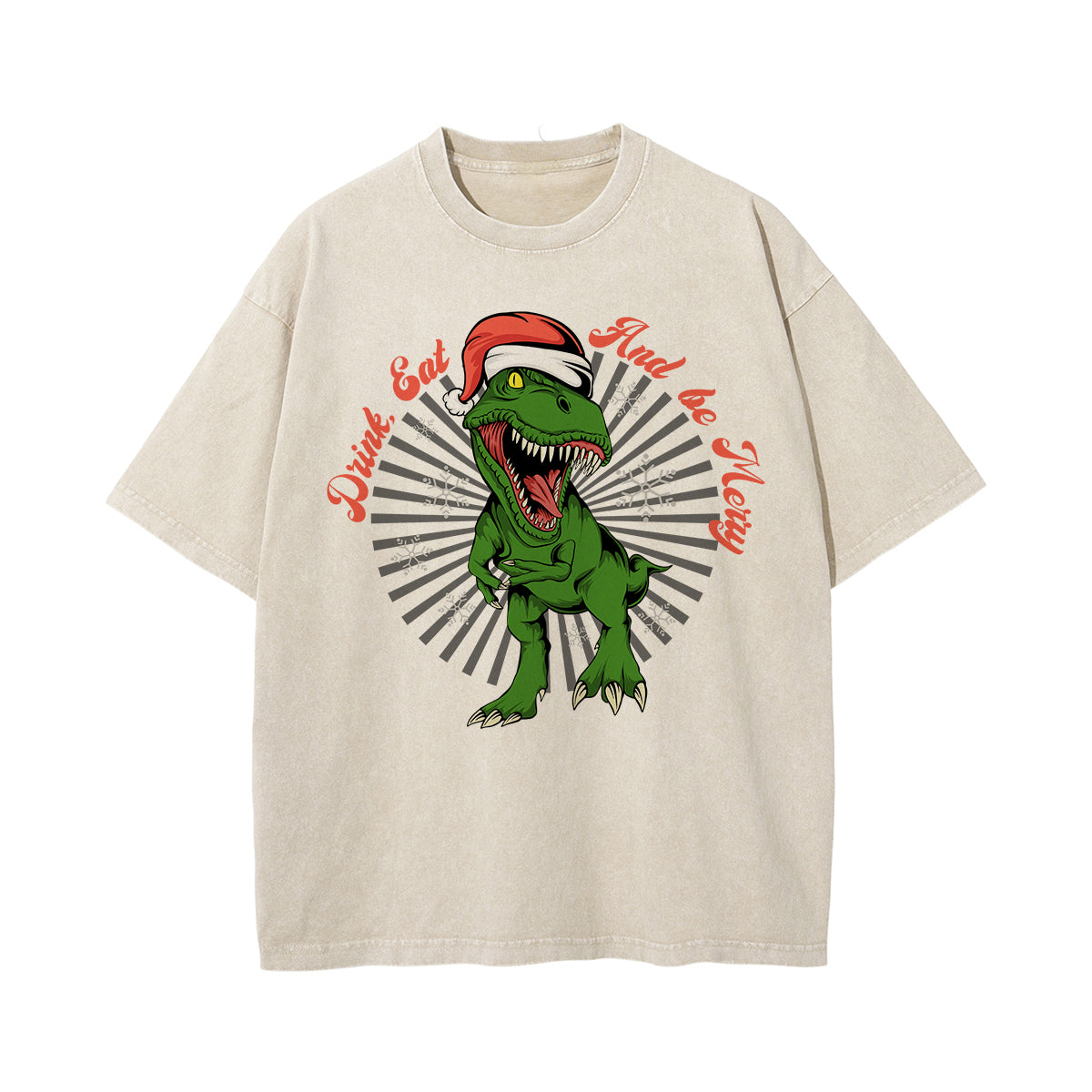 Drink Eat And Be Merry Washed Tee-INNBLAC Fashion Apparel