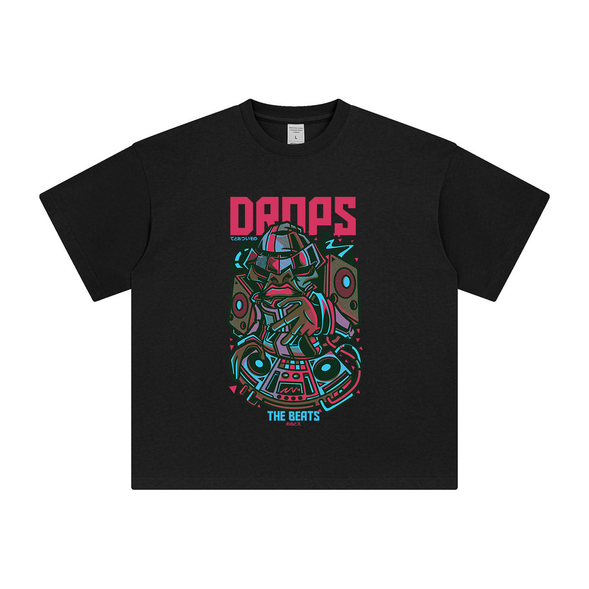 Drops the Beats Aesthetic Graphic Tee-INNBLAC Fashion Apparel