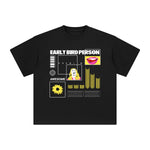 Early Bird Person Abstract Art Graphic Tee-INNBLAC Fashion Apparel