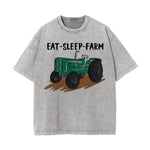 Eat Sleep Farm Graphic Tee-INNBLAC Fashion Apparel