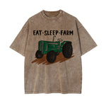 Eat Sleep Farm Graphic Tee-INNBLAC Fashion Apparel