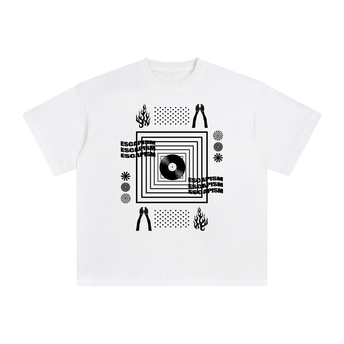 Escapism Abstract Graphic Tee-INNBLAC Fashion Apparel