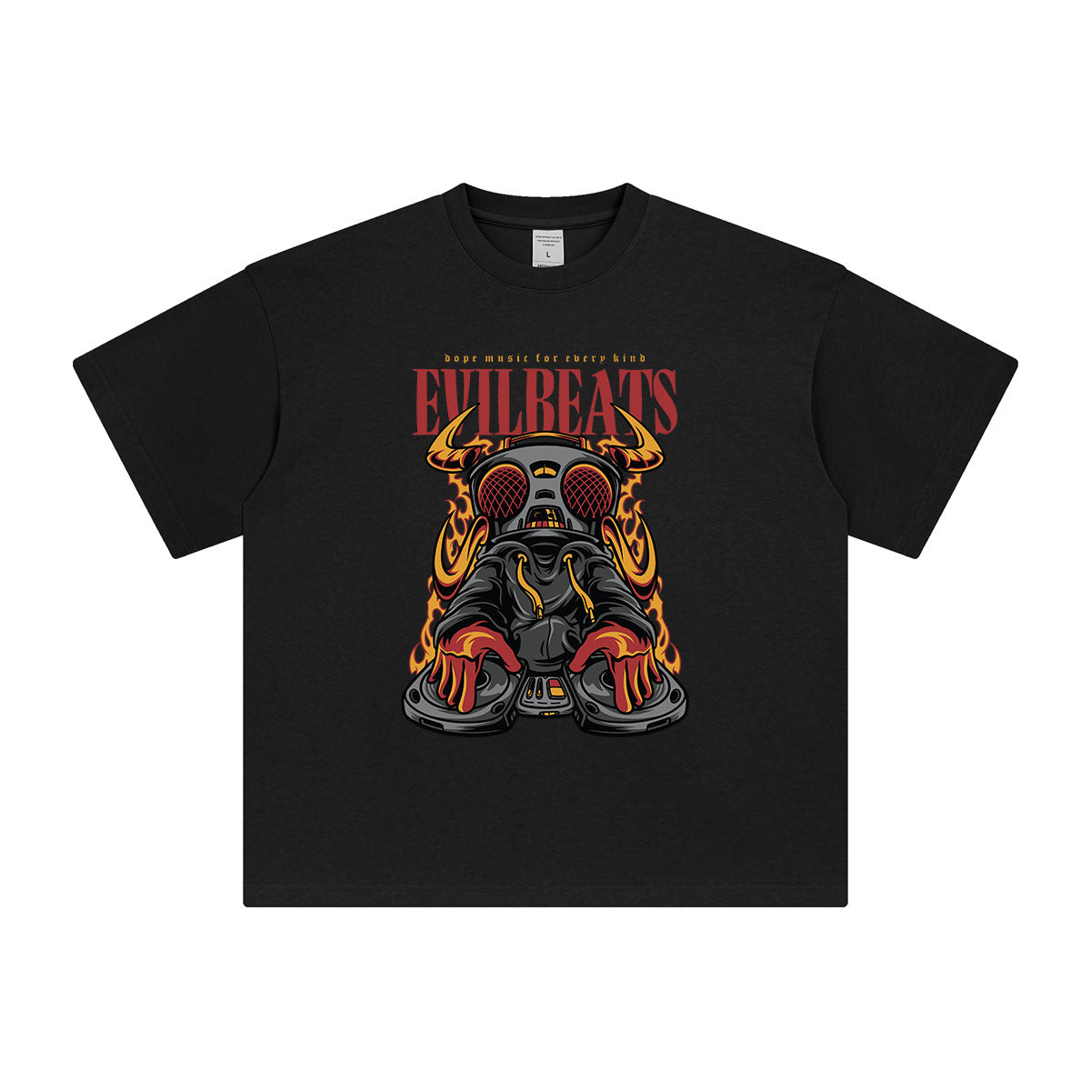 Evil Beats Streetwear Graphic T Shirt-INNBLAC Fashion Apparel