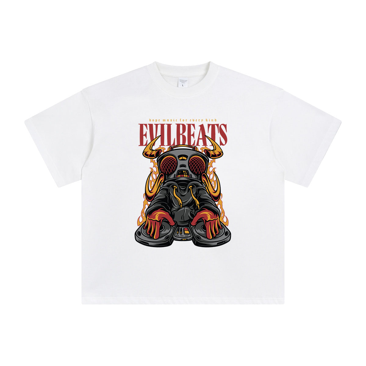 Evil Beats Streetwear Graphic T Shirt-INNBLAC Fashion Apparel