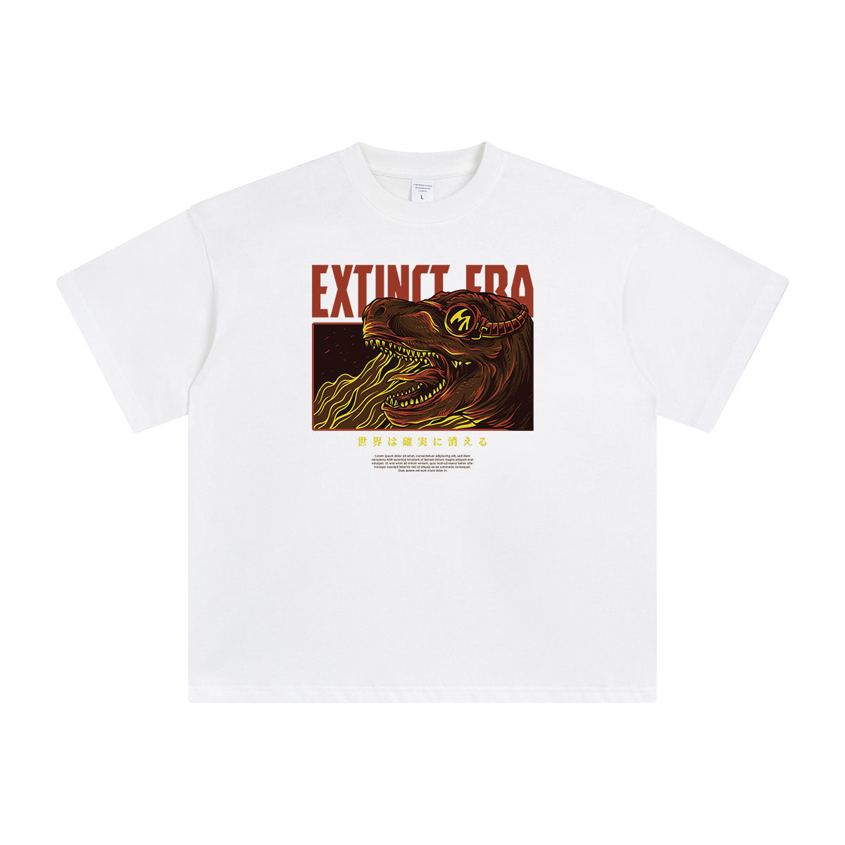 Extinct Era Japanese Kanji Graphic Tee-INNBLAC Fashion Apparel