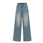 Faded Whiskers Straight Leg Jeans-INNBLAC Fashion Apparel