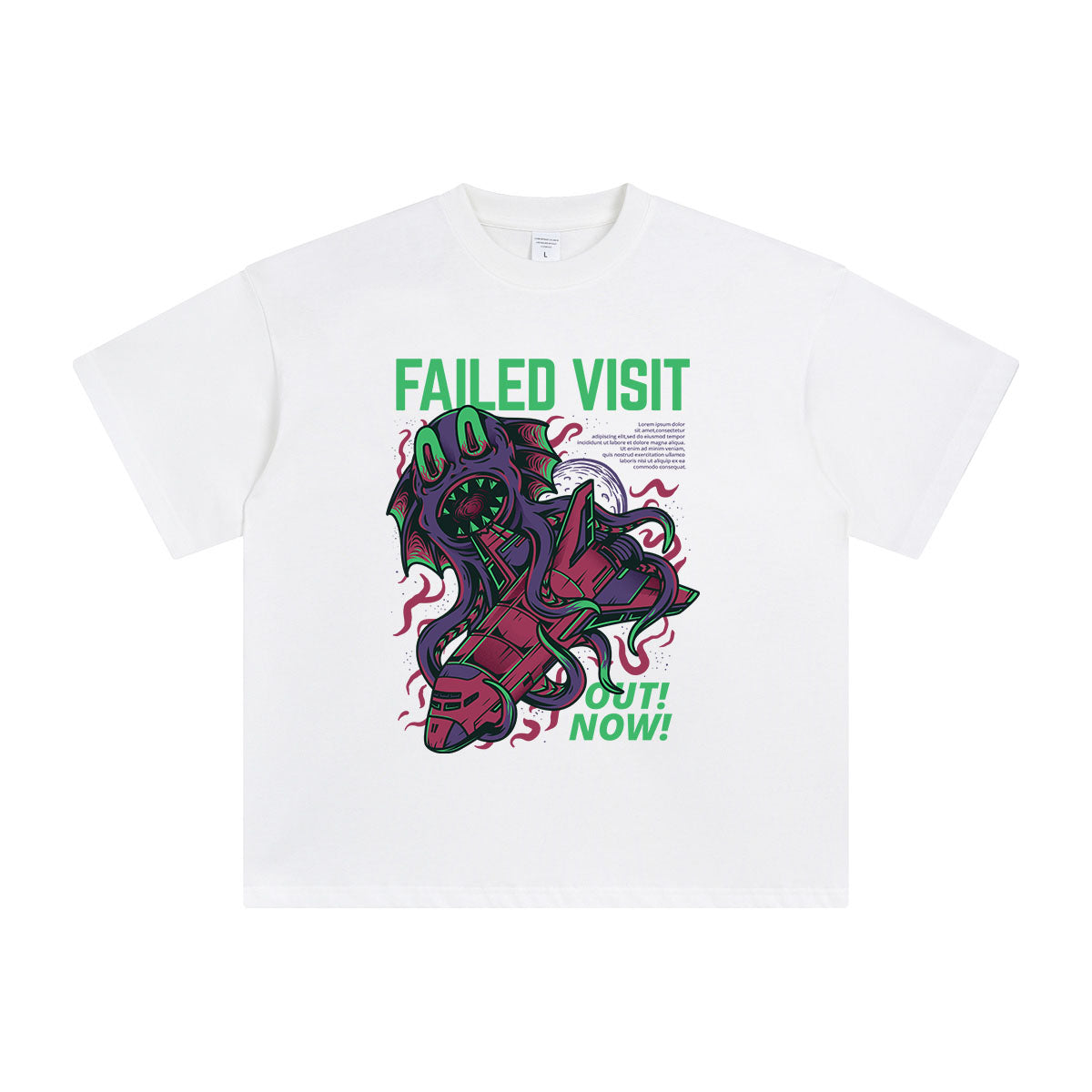Failed Visit Octopus Monster Graphic Tee-INNBLAC Fashion Apparel