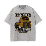 Farmer We Feed the World Pattern Tee-INNBLAC Fashion Apparel