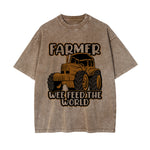 Farmer We Feed the World Pattern Tee-INNBLAC Fashion Apparel