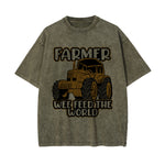 Farmer We Feed the World Pattern Tee-INNBLAC Fashion Apparel