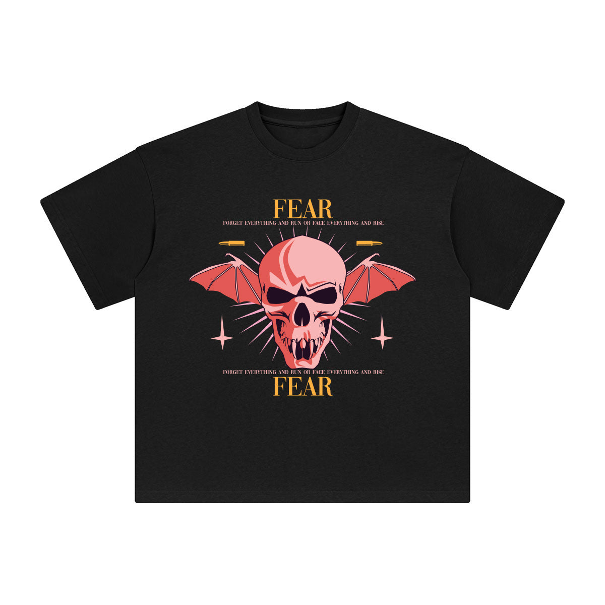 Fear Abstract Graphic Tee-INNBLAC Fashion Apparel