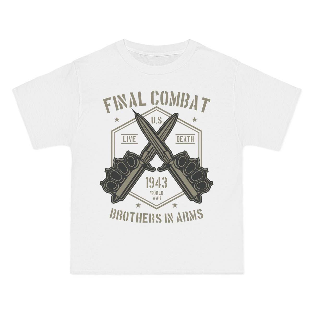 Final Combat Retro Graphic Tee-INNBLAC Fashion Apparel
