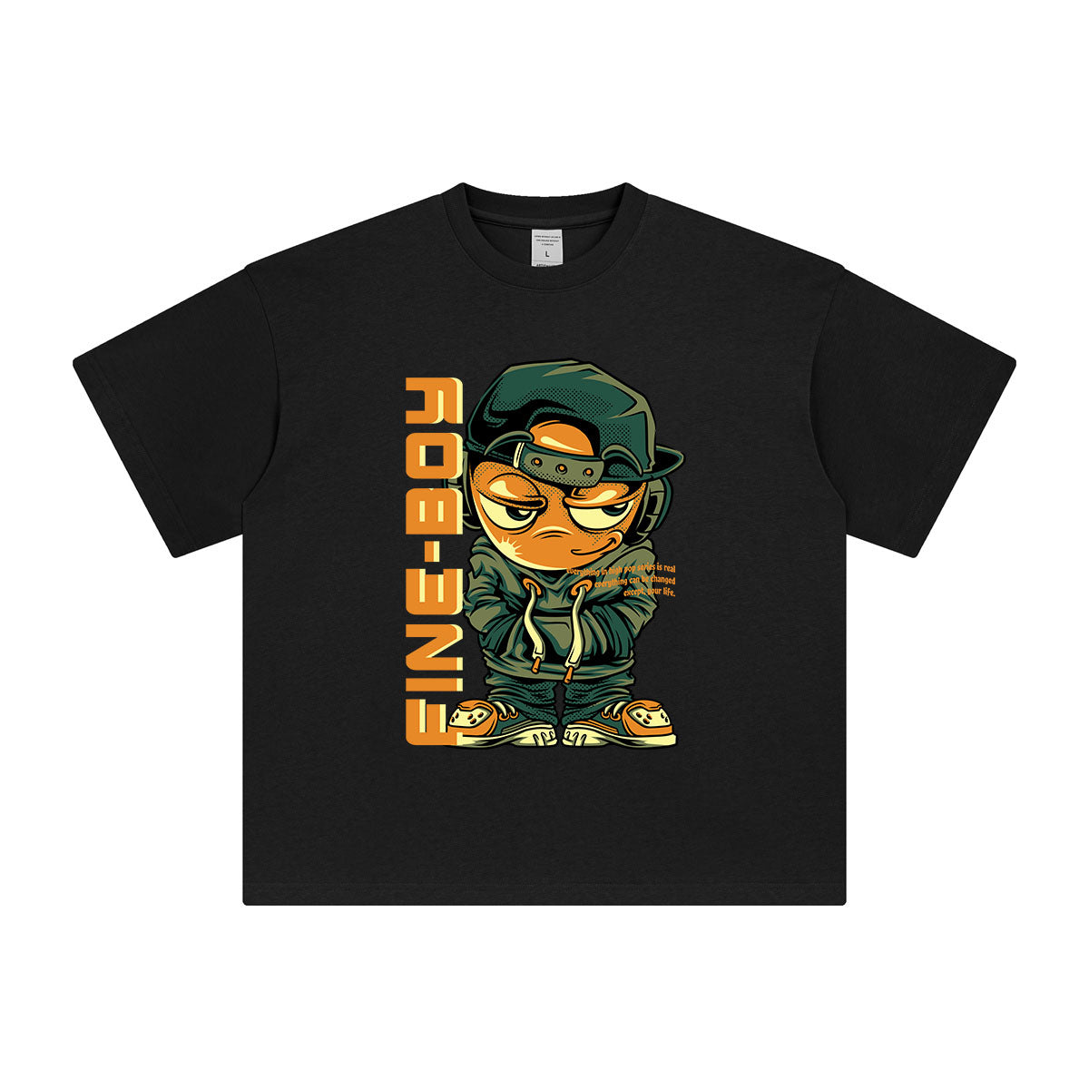 Fine Boy Emoji Cartoon Graphic Tee-INNBLAC Fashion Apparel