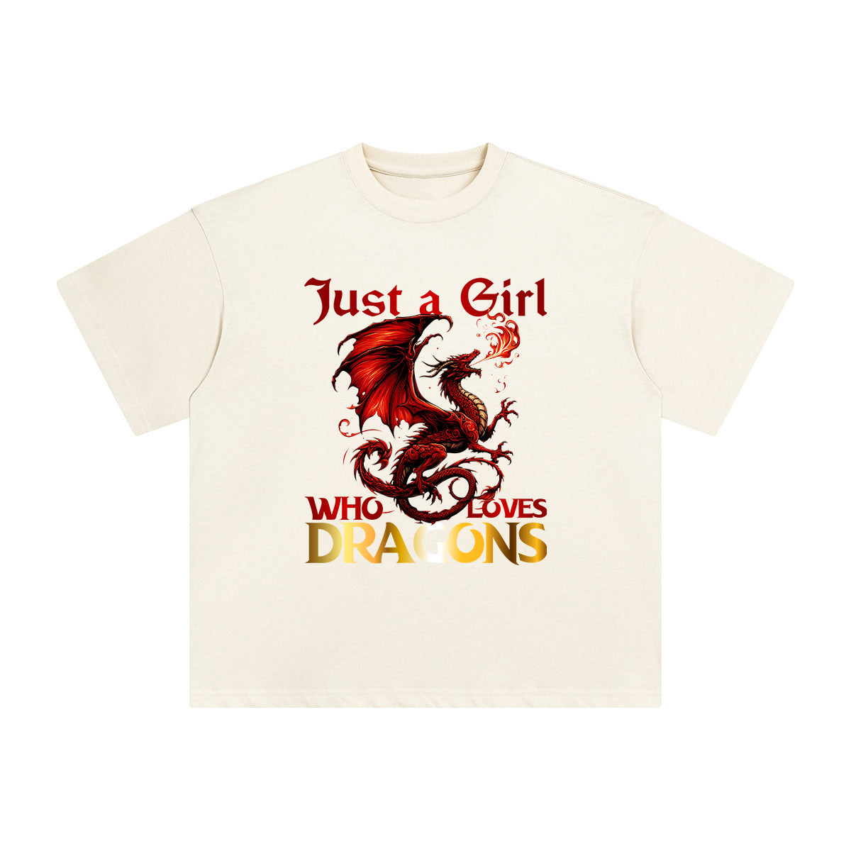 Fire Breathing Dragon Anime Graphic Tee-INNBLAC Fashion Apparel