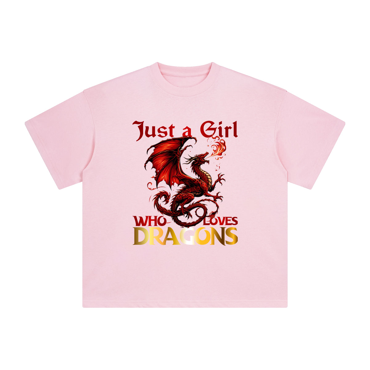 Fire Breathing Dragon Anime Graphic Tee-INNBLAC Fashion Apparel