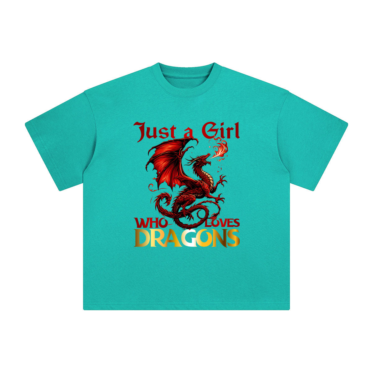 Fire Breathing Dragon Anime Graphic Tee-INNBLAC Fashion Apparel