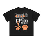 Flames Seeker Abstract Graphic Tee-INNBLAC Fashion Apparel