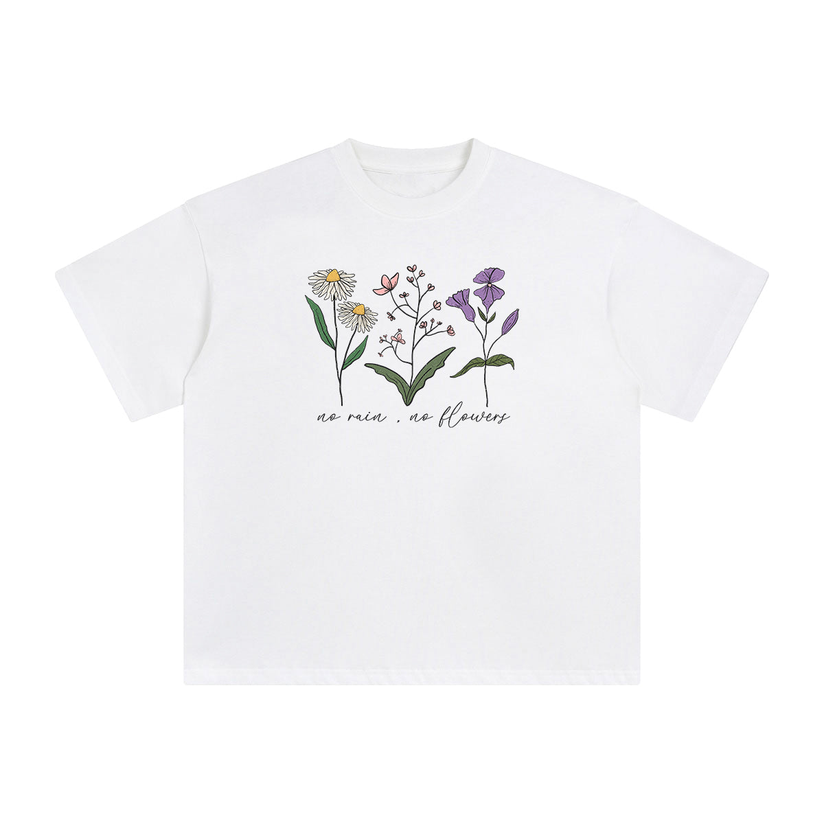 Flowers Graphic T Shirt-INNBLAC Fashion Apparel