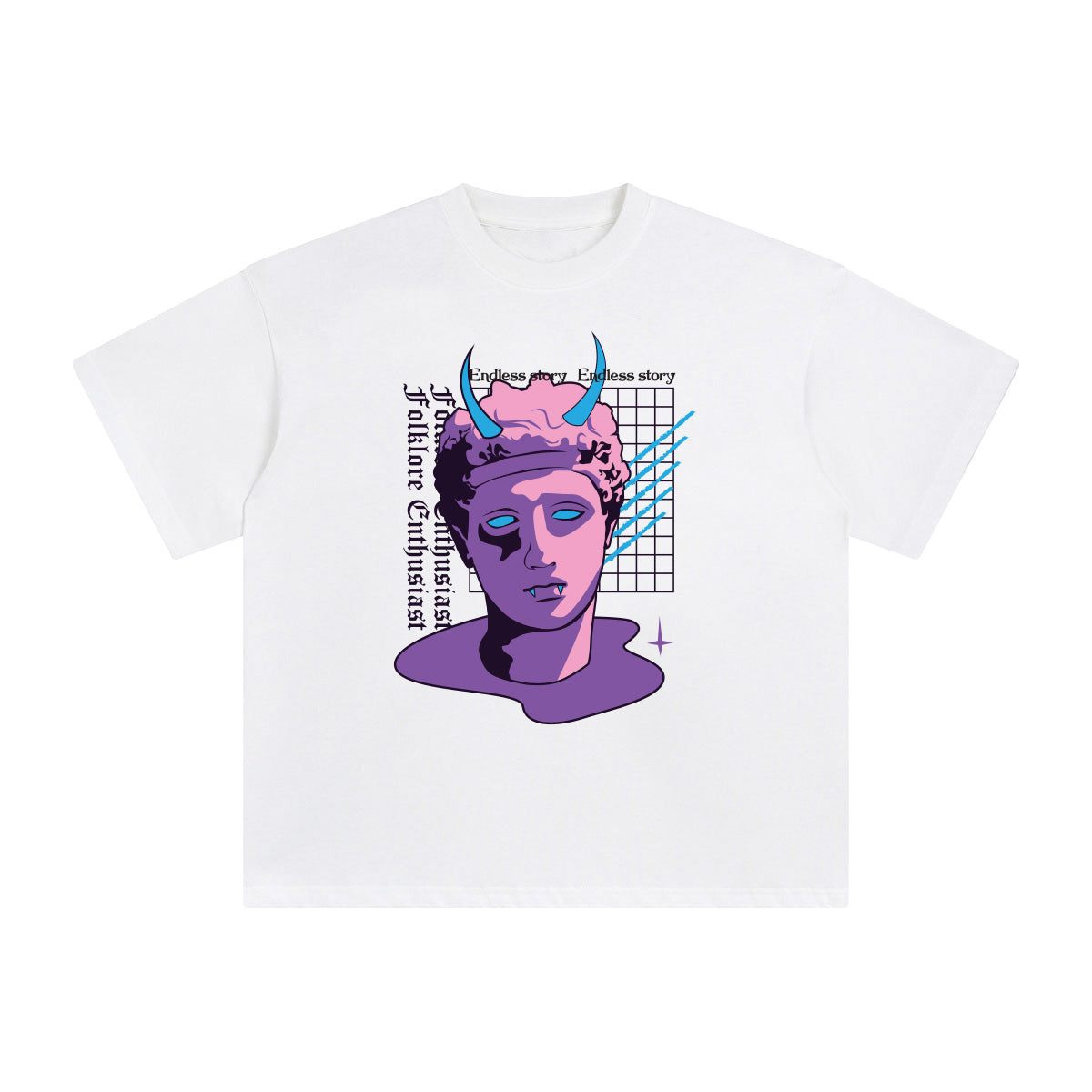 Folklore Enthusiast Abstract Graphic Tee-INNBLAC Fashion Apparel