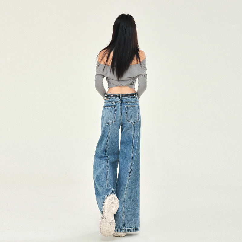 Front Seam Faded Flare Jeans-INNBLAC Fashion Apparel
