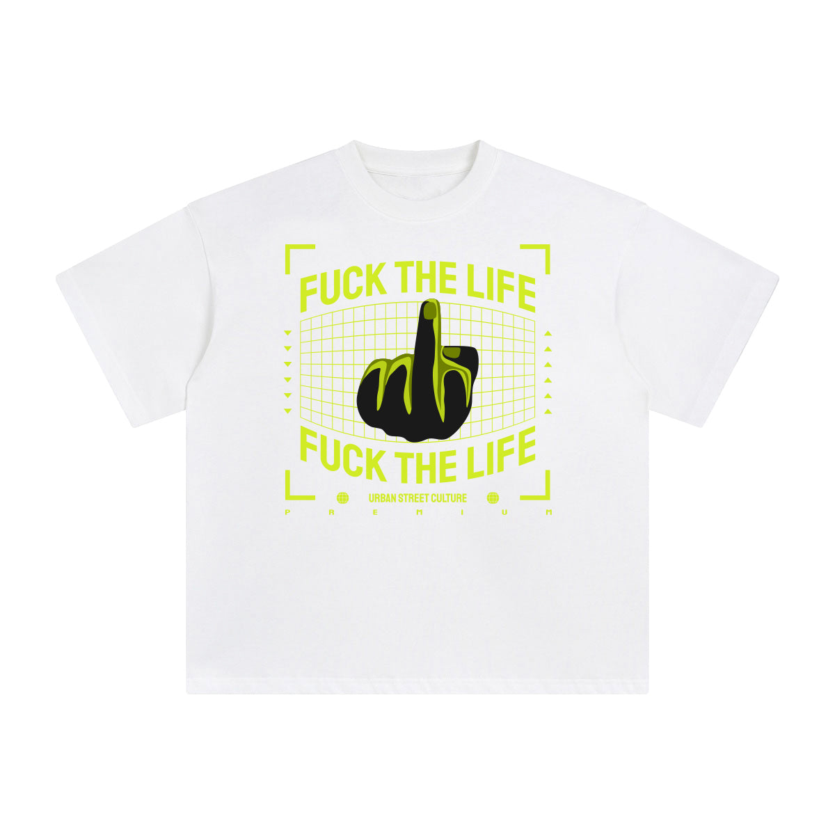 Fuck the Life Abstract Graphic Tee-INNBLAC Fashion Apparel