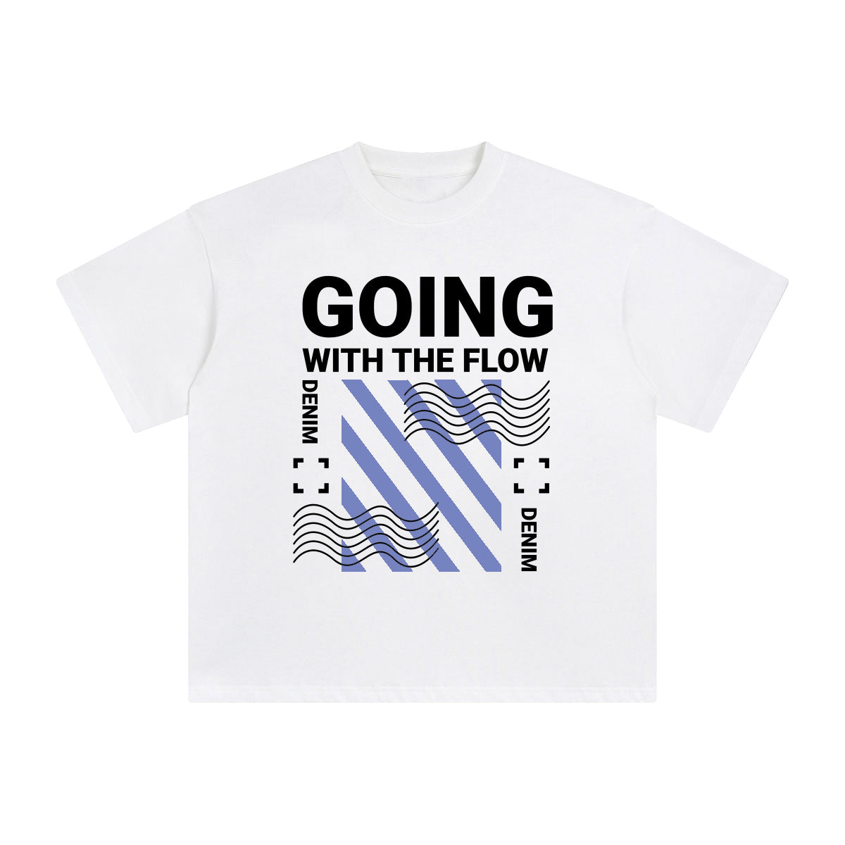 Going with the Flow Abstract Graphic Tee-INNBLAC Fashion Apparel