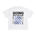 Going with the Flow Abstract Graphic Tee-INNBLAC Fashion Apparel