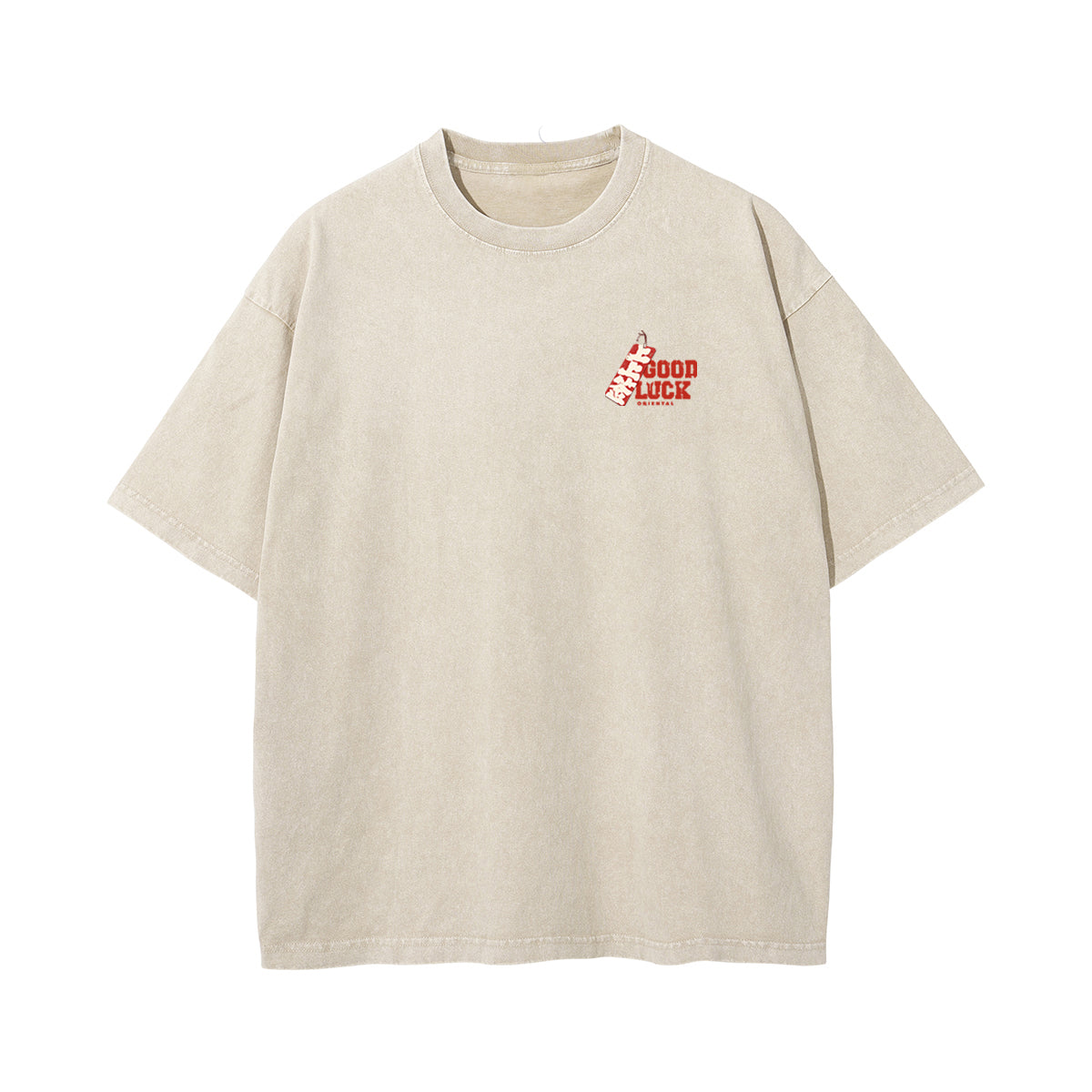 Good Luck Chinese Characters Graphic Tee-INNBLAC Fashion Apparel