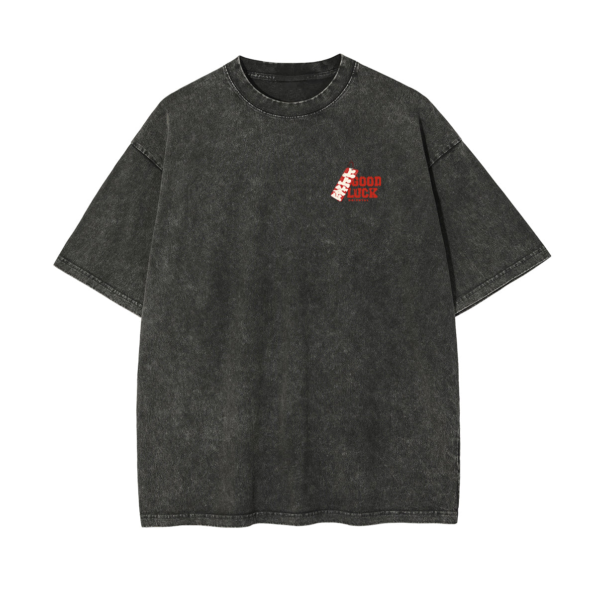 Good Luck Chinese Characters Graphic Tee-INNBLAC Fashion Apparel