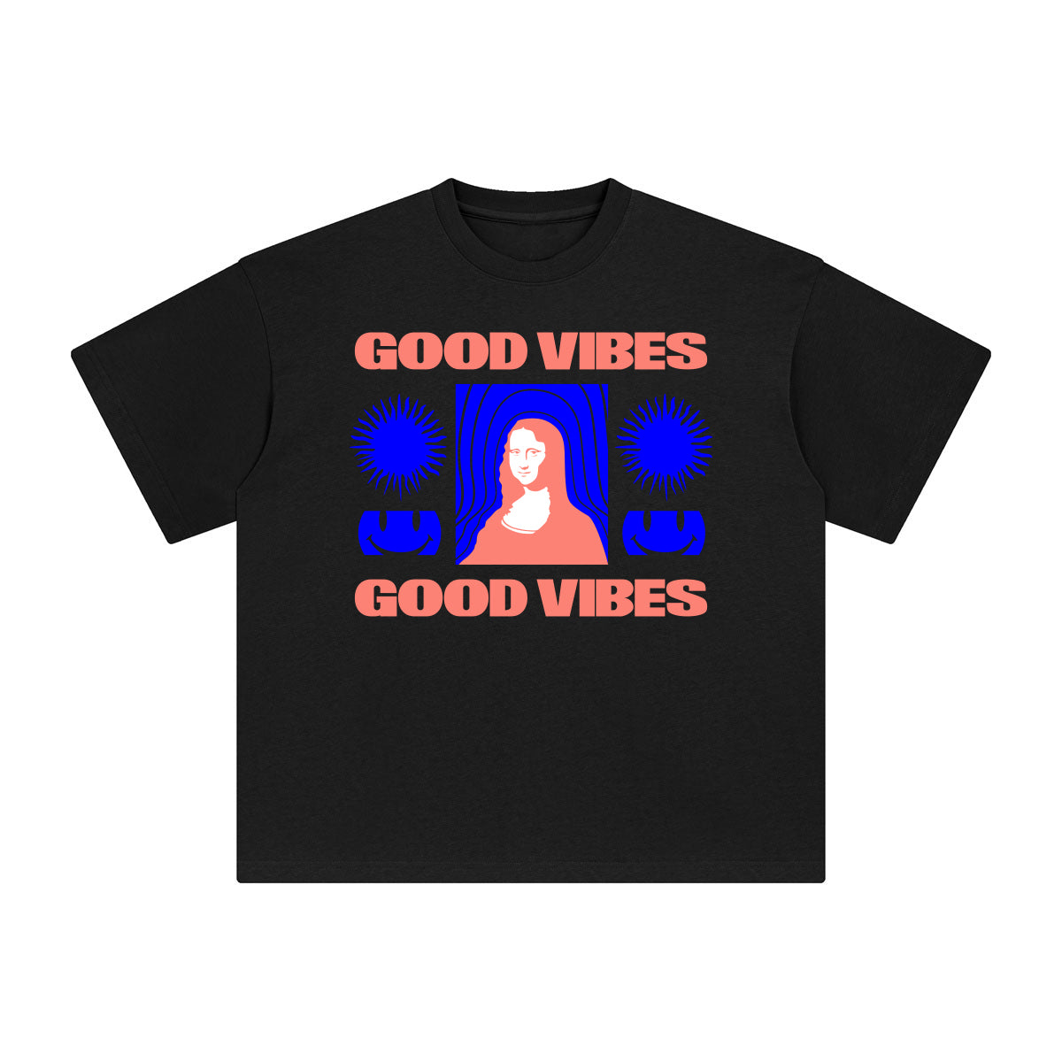 Good Vibes Abstract Graphic Tee-INNBLAC Fashion Apparel