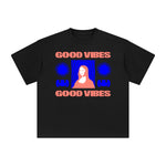Good Vibes Abstract Graphic Tee-INNBLAC Fashion Apparel