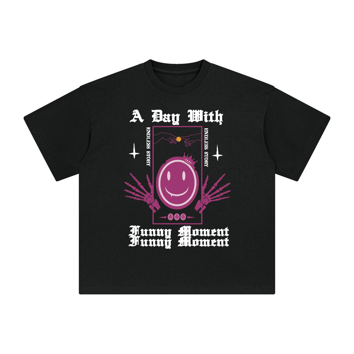 Gothic Style Smile Graphic T Shirt-INNBLAC Fashion Apparel