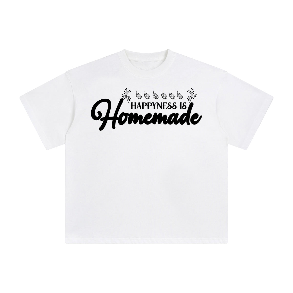 Happyness ls Homemade Graphic Tee-INNBLAC Fashion Apparel