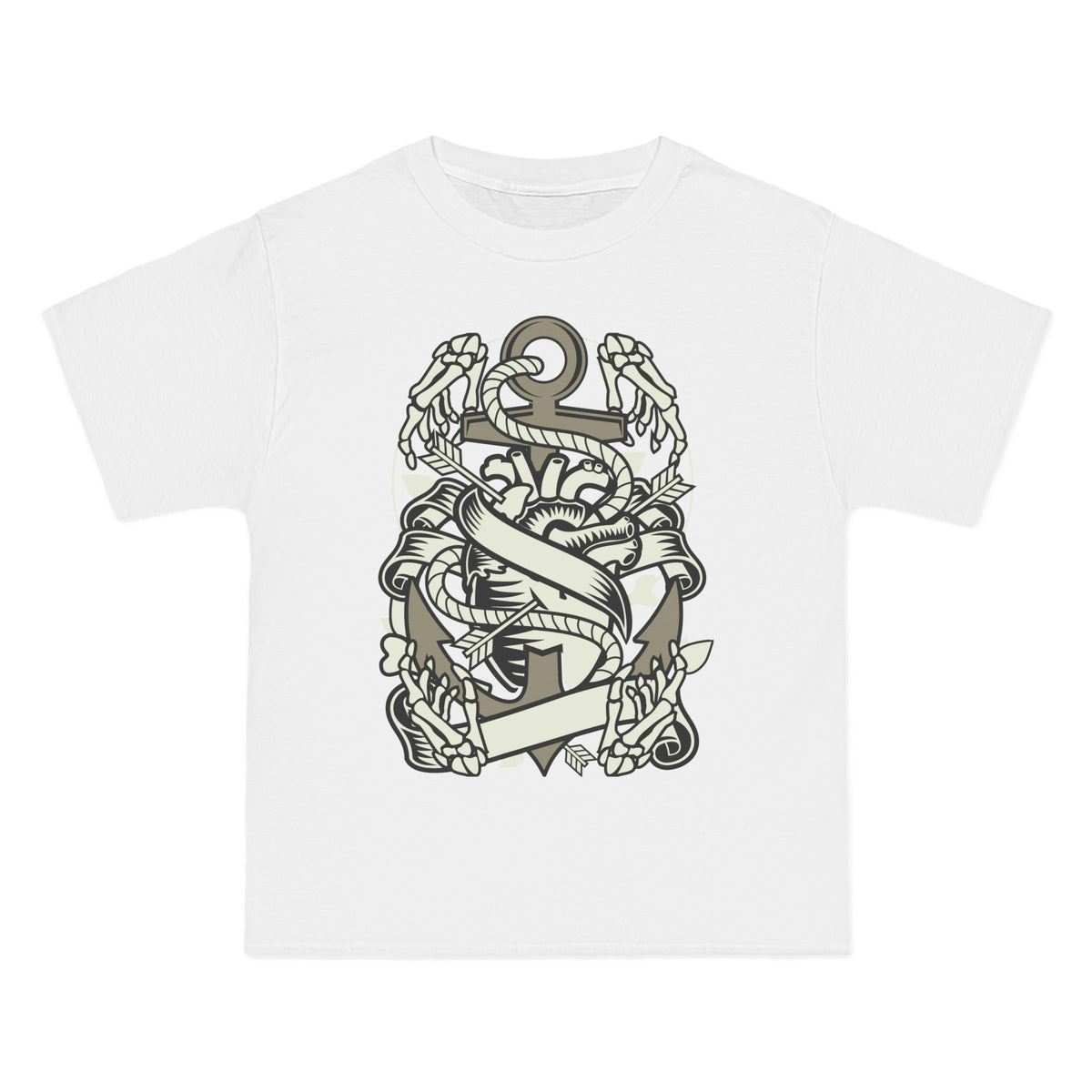 Heart & anchor Retro Graphic Tee-INNBLAC Fashion Apparel