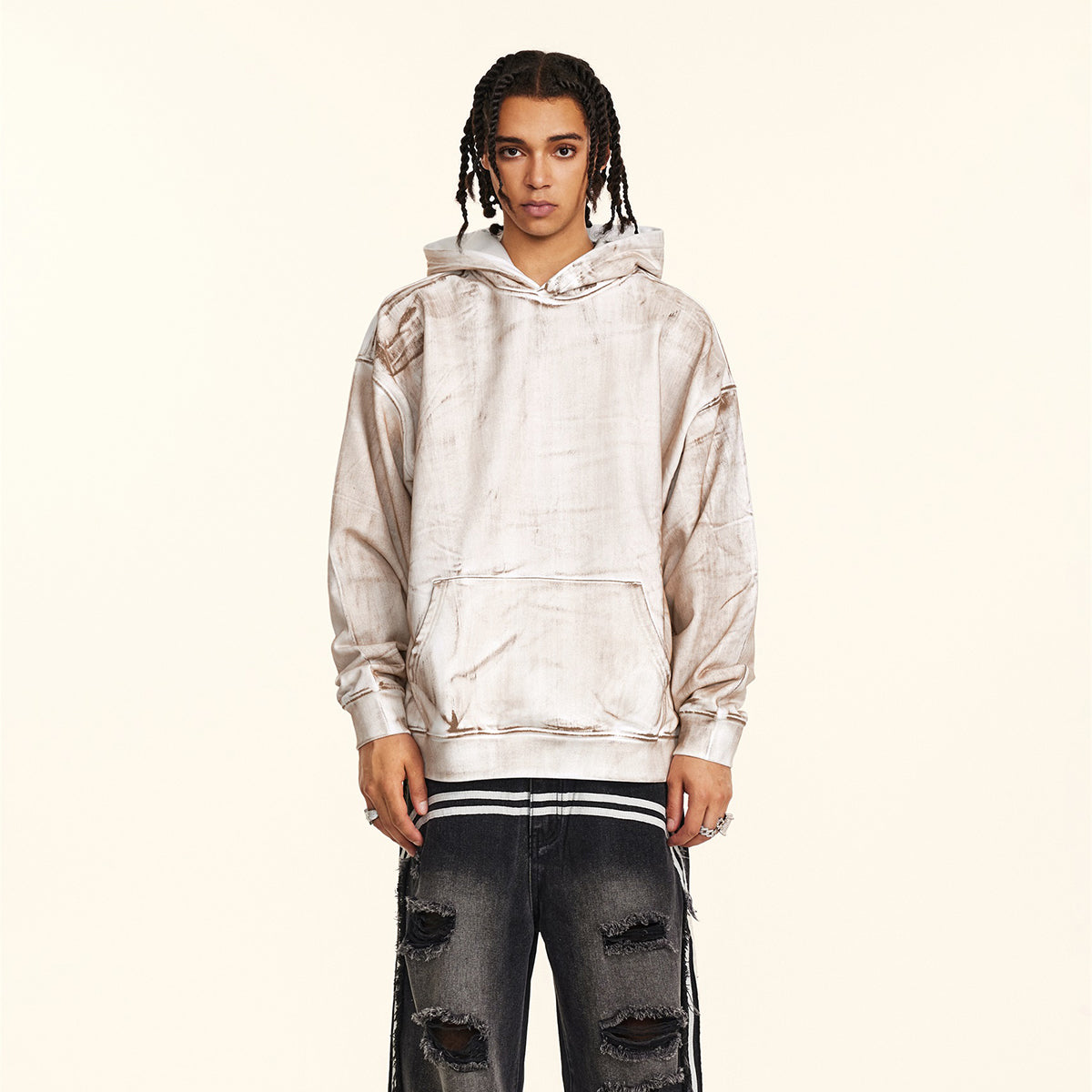 Heavyweight Brush Dyed Hoodie-INNBLAC Fashion Apparel