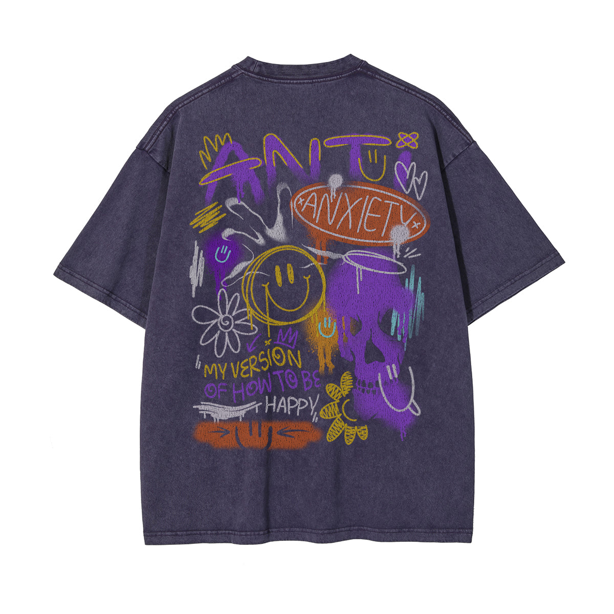 Heavyweight Retro Faded Graphic Tee-INNBLAC Fashion Apparel