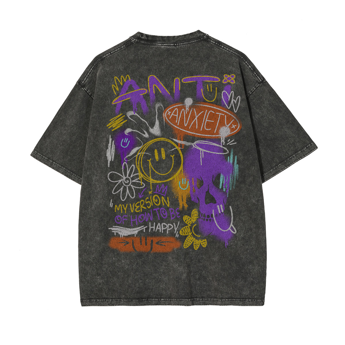 Heavyweight Retro Faded Graphic Tee-INNBLAC Fashion Apparel